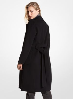 Women wool cheap blend wrap coat