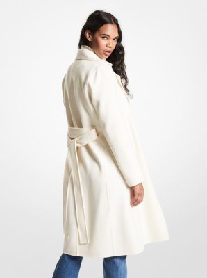 Wool Blend Wrap Coat Michael Kors Canada