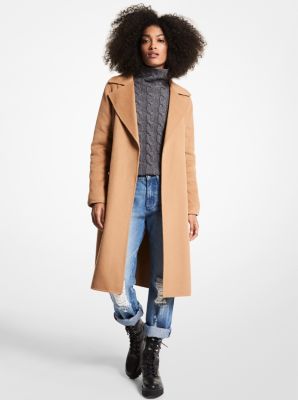 Michael kors deals camel wool coat