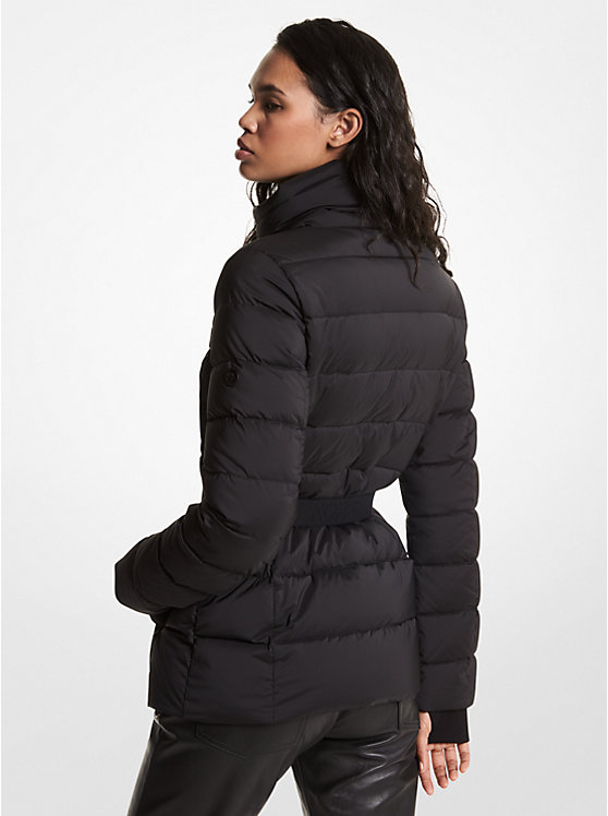 Asymmetrical Quilted Nylon Packable Puffer Jacket image number 1