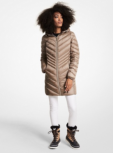 Marco Polo Vælge Bar Quilted Nylon Packable Puffer Coat | Michael Kors