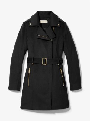 Wool Blend Belted Coat Michael Kors Canada