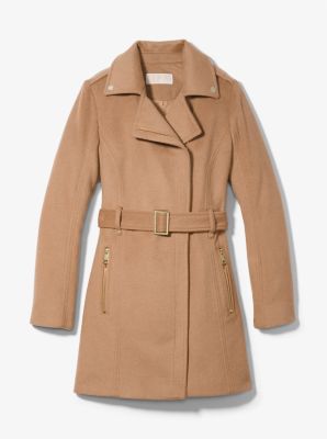 Michael kors wool outlet blend belted coat