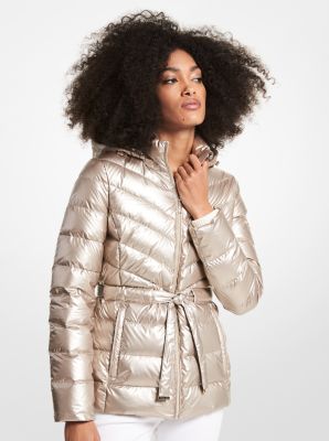 Michael kors quilted nylon packable best sale puffer jacket