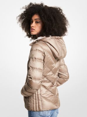 Quilted Nylon Packable Puffer Jacket