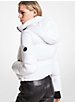 Quilted Patent Nylon Cropped Puffer Jacket image number 1
