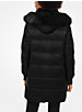 Quilted Nylon and Faux Fur Puffer Coat image number 1