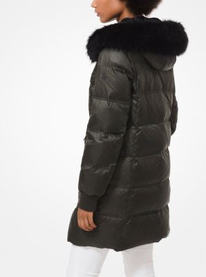 faux fur puffer coat