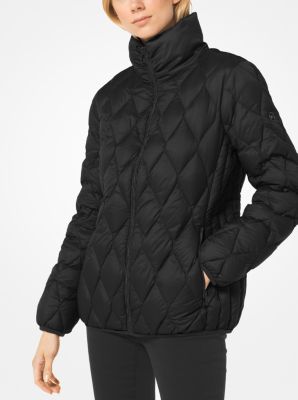 Women's Black Quilted Puffer Jacket for Winter In Canada