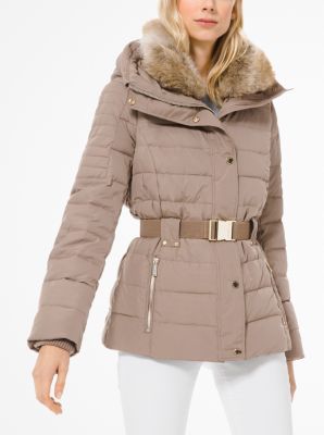 Quilted Down and Faux Fur Puffer Jacket Michael Kors Canada