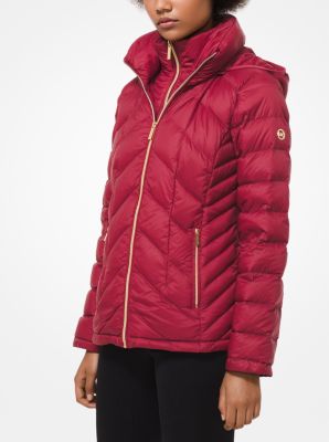 Michael michael kors quilted on sale nylon packable hooded puffer jacket