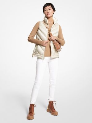 Reversible Logo Print Quilted Vest