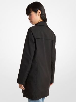 Reversible Logo Print Woven Trench Coat