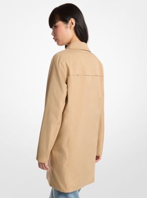 Reversible Logo Print Woven Trench Coat
