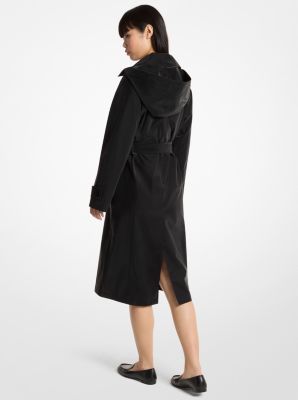 Water-Resistant Coated Trench Coat