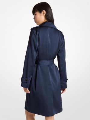 Gabardina de sat&eacute;n in MIDNIGHTBLUE | Michael Kors