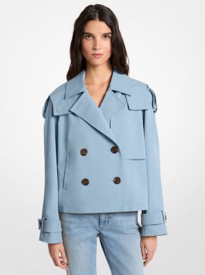 MK Kurzer Trenchcoat - Blau