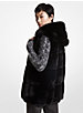 Quilted Faux Fur Hooded Vest image number 1