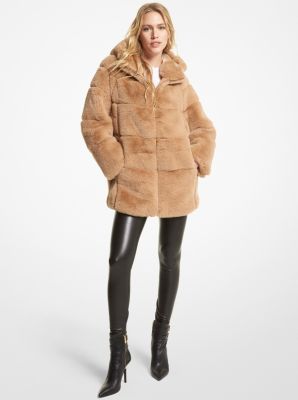 Arriba 39+ imagen michael kors jacket faux fur