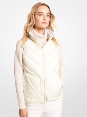 Michael kors sale white puffer vest