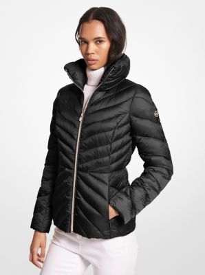 Women's Black Michael Kors Jacket Packable Down Puffer Coat For Women ...