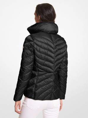 Michael kors quilted nylon packable hooded puffer clearance jacket