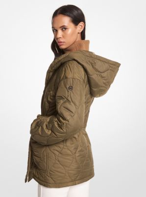 Quilted Cir&eacute; Puffer Coat