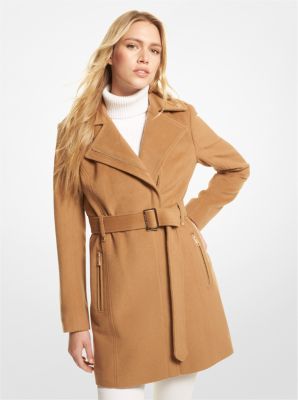 Michael michael kors clearance belted asymmetrical trench coat