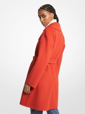 Michael kors red clearance wool coat