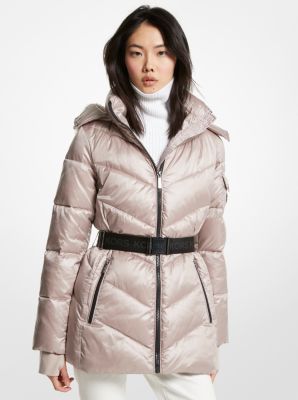 Faux Fur Trim Quilted Cire Jacket