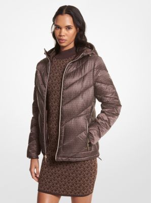 Logo Quilted Ciré Packable Puffer Jacket | Michael Kors