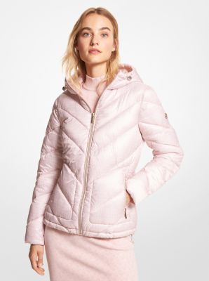 Michael kors pink puffer jacket hotsell