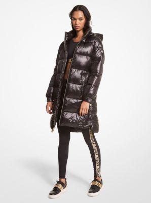 Metallic Satin Ciré Quilted Puffer Coat | Michael Kors