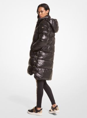 Metallic Satin Cir Quilted Puffer Coat Michael Kors Canada