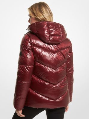 Michael kors hooded puffer clearance jacket