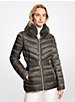 Faux Fur Trim Quilted Nylon Packable Puffer Jacket image number 0
