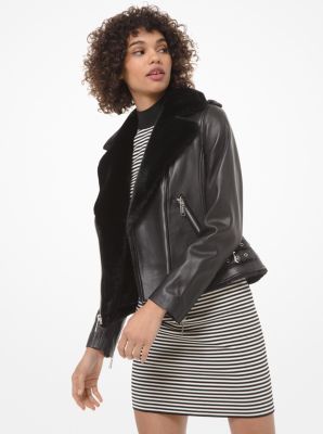 michael kors faux leather jacket