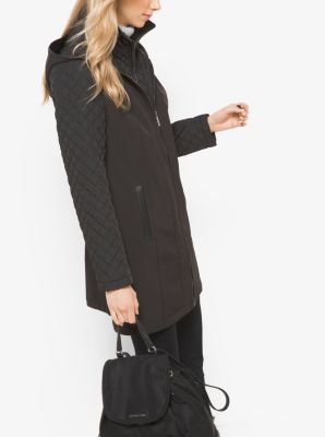 Michael michael kors black mixed store media coat