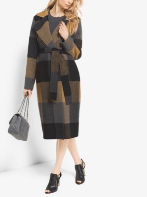 Michael kors on sale plaid coat