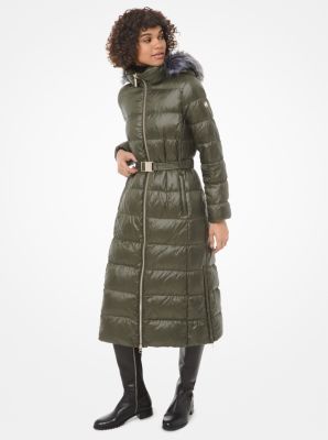 michael kors long padded coat