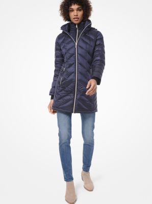 Michael kors quilted nylon packable sale puffer coat