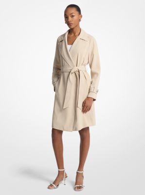 Draped Woven Trench Coat image number 0