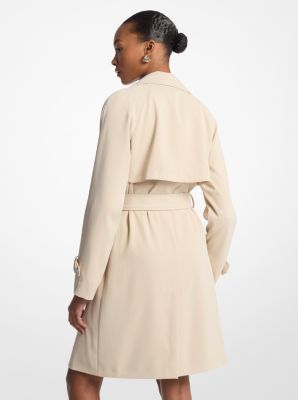 Draped Woven Trench Coat image number 1