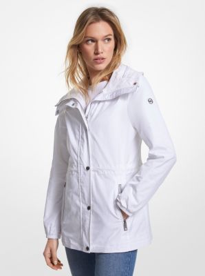 Michael kors deals white rain jacket