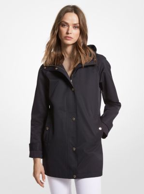 Cotton Blend Hooded Raincoat | Michael Kors