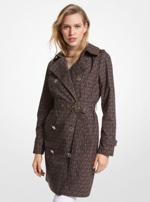 Louis Vuitton double breasted belted logo monogram trench coat women