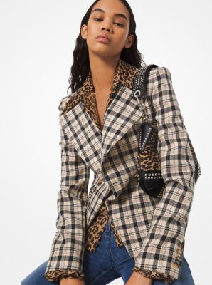 Plaid Wool Blazer