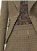 Embellished Guncheck Wool Cutaway Riding Jacket image number 1