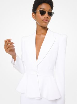 White peplum clearance jacket