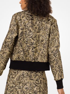 Floral Brocade Bomber Jacket